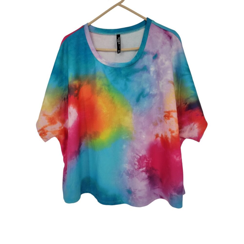 Torrid Sleep Size 2 Womens Top Tie Dye Dolman Sleeve Shirt